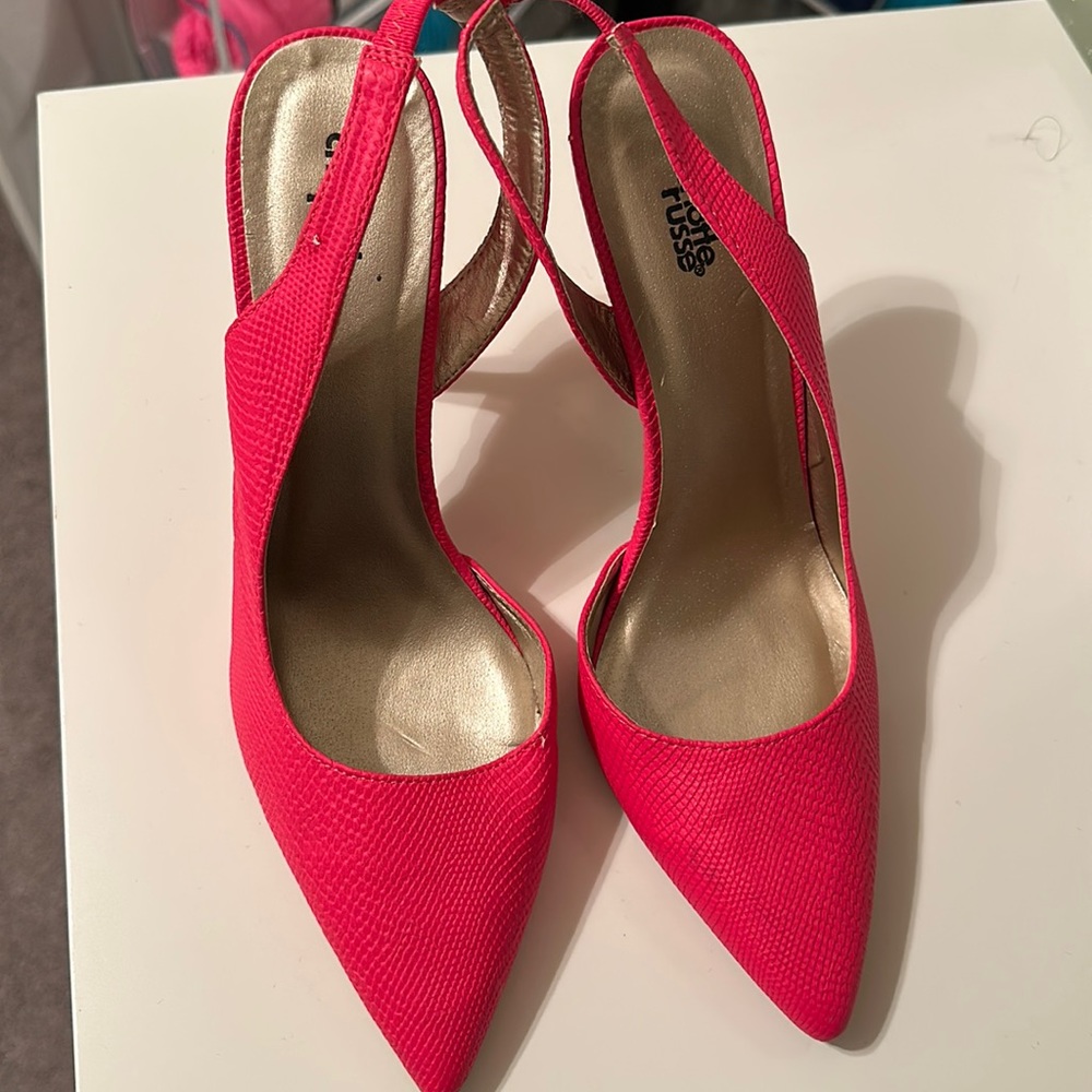 Bright pink heels